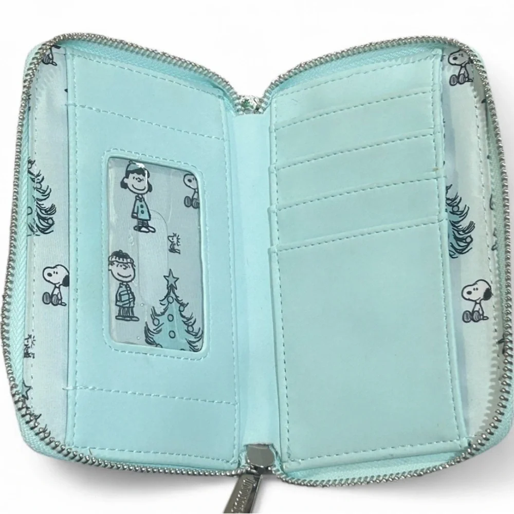 Loungefly Peanuts Snoopy Charlie Brown Zip Around Wallet Continental AOP